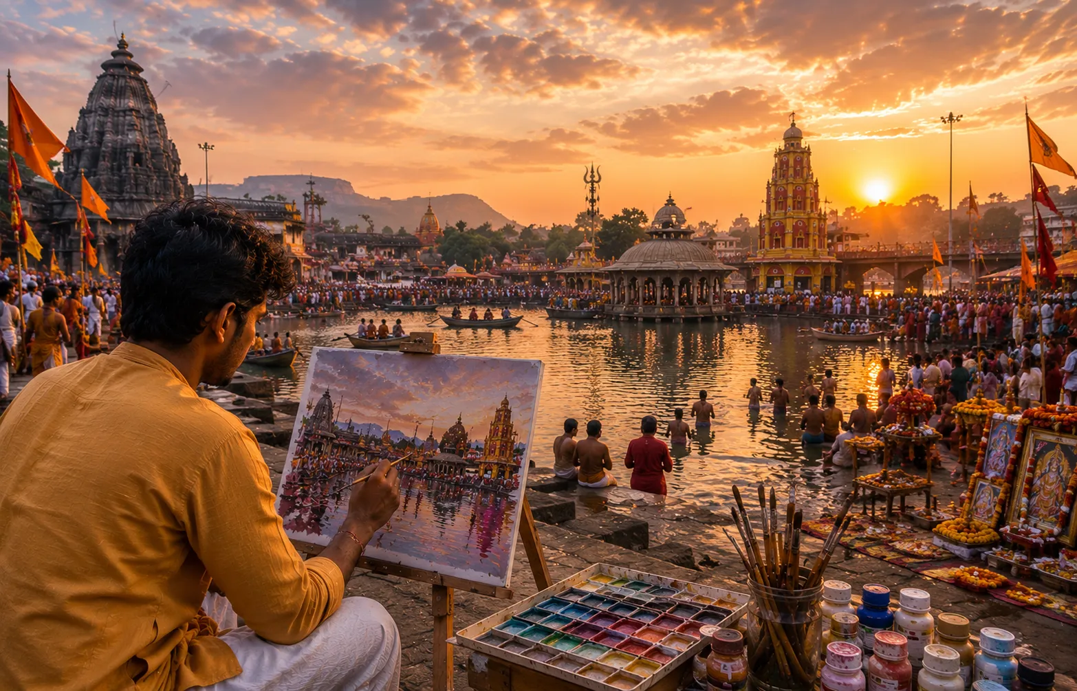कुंभ पेंटिंग प्रतियोगिता पोस्टर